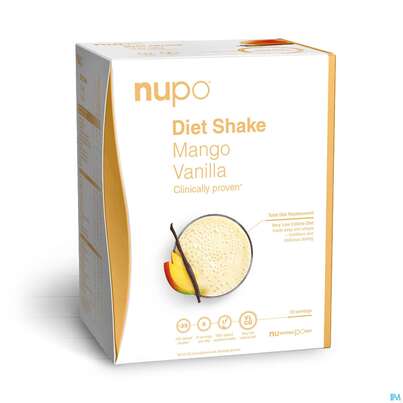 Sie sehen eine Packung Nupo Lebenswert Diet Shake Mango/vanille 12st, Produktbild: 01 Nupo Lebenswert Diet Shake Mango/vanille 12st, A-Nr.: 5738822 - 01