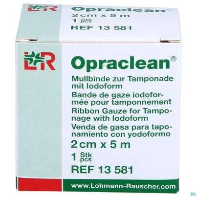 Mullbinden Opraclean +jodoform 5mx 2cm 1st, A-Nr.: 3610070 - 01