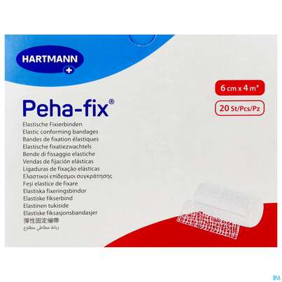 Sie sehen eine Packung Elastische Binden Peha-fix Fixierbinde 4mx 6cm 20st, Produktbild: 01 Elastische Binden Peha-fix Fixierbinde 4mx 6cm 20st, A-Nr.: 4902857 - 01