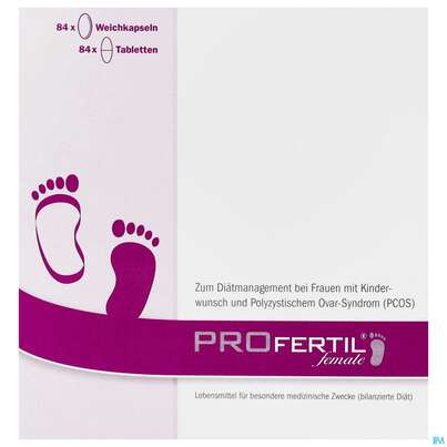Sie sehen eine Packung Profertil Female 3-monatspackung 84 Tabl/84 Weichkps 168st, Produktbild: 01 Profertil Female 3-monatspackung 84 Tabl/84 Weichkps 168st, A-Nr.: 3853513 - 01