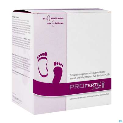 Sie sehen eine Packung Profertil Female 3-monatspackung 84 Tabl/84 Weichkps 168st, Produktbild: 02 Profertil Female 3-monatspackung 84 Tabl/84 Weichkps 168st, A-Nr.: 3853513 - 02