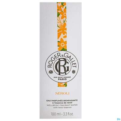 Sie sehen eine Packung Roger & Gallet Neroli Wellbeing Fragrant Water 100ml, Produktbild: 03 Roger & Gallet Neroli Wellbeing Fragrant Water 100ml, A-Nr.: 5668955 - 03
