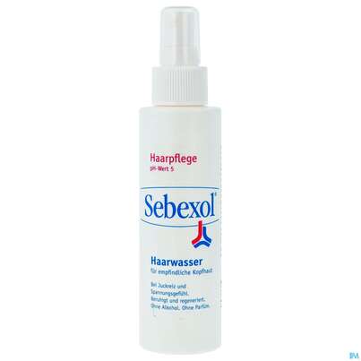 Sie sehen eine Packung Sebexol Haarwasser 150ml, Produktbild: 01 Sebexol Haarwasser 150ml, A-Nr.: 3859208 - 01