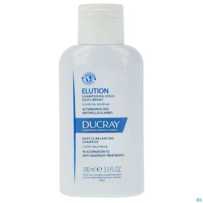 Sie sehen eine Packung Shampoon Ducray Elution 100ml, Produktbild: 01 Shampoon Ducray Elution 100ml, A-Nr.: 5452422 - 01
