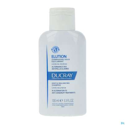 Sie sehen eine Packung Shampoon Ducray Elution 100ml, Produktbild: 02 Shampoon Ducray Elution 100ml, A-Nr.: 5452422 - 02