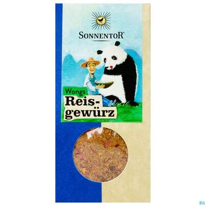 Sie sehen eine Packung Sonnentor Gewuerzmischung/bio Wongs Reisgewuerz 00759 40g, Produktbild: 01 Sonnentor Gewuerzmischung/bio Wongs Reisgewuerz 00759 40g, A-Nr.: 3972459 - 01