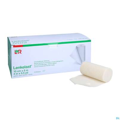 Sie sehen eine Packung Universalbinden Lenkelast 5mx 10cm 10st, Produktbild: 05 Universalbinden Lenkelast 5mx 10cm 10st, A-Nr.: 4284997 - 05