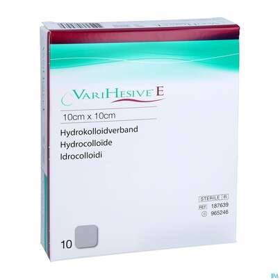 Sie sehen eine Packung Wundverband Varihesive/e 10x 10cm 18763 10st, Produktbild: 05 Wundverband Varihesive/e 10x 10cm 18763 10st, A-Nr.: 2031039 - 05
