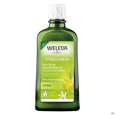 Sie sehen eine Packung Weleda Citrus 24h Deodorant Nachfuellflasche 200ml, Produktbild: 02 Weleda Citrus 24h Deodorant Nachfuellflasche 200ml, A-Nr.: 1614833 - 02