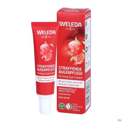 Sie sehen eine Packung Weleda Granatapfel/+maca Peptide Straffende Augenpflege 12ml, Produktbild: 05 Weleda Granatapfel/+maca Peptide Straffende Augenpflege 12ml, A-Nr.: 5652670 - 05
