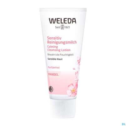 Sie sehen eine Packung Weleda Sensitiv Reinigungsmilch Mandel 75ml, Produktbild: 02 Weleda Sensitiv Reinigungsmilch Mandel 75ml, A-Nr.: 3376881 - 02