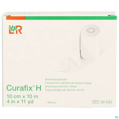 Sie sehen eine Packung Curafix H Fixierpflaster 10mx 10cm 1st, Produktbild: 01 Curafix H Fixierpflaster 10mx 10cm 1st, A-Nr.: 1243489 - 01