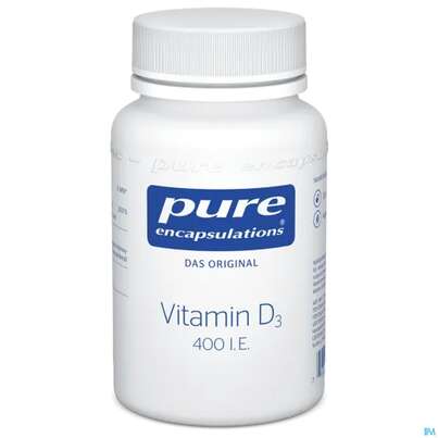 Sie sehen eine Packung Pure Encapsulations Vitamin D3 400 I.e. 120 Kapseln, Produktbild: 02 Pure Encapsulations Vitamin D3 400 I.e. 120 Kapseln, A-Nr.: 3379017 - 02