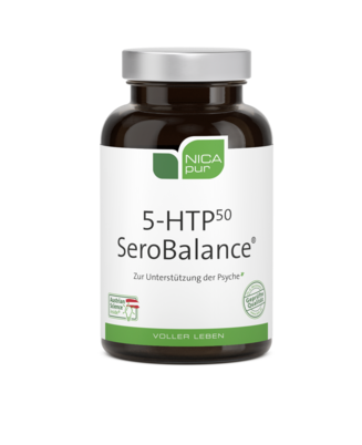 Sie sehen eine Packung nicapur 5-HTP50 SeroBalance®, Produktbild: 01 nicapur 5-HTP50 SeroBalance®, A-Nr.: 4902194 - 01