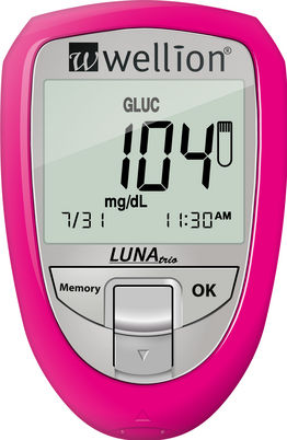 Sie sehen eine Packung Wellion LUNA Trio Pink, Produktbild: 01 Wellion LUNA Trio Pink, A-Nr.: 5210908 - 01