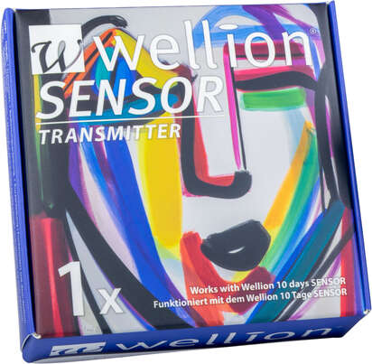Sie sehen eine Packung Wellion SENSOR Transmitter, Produktbild: 01 Wellion SENSOR Transmitter, A-Nr.: 5662964 - 01