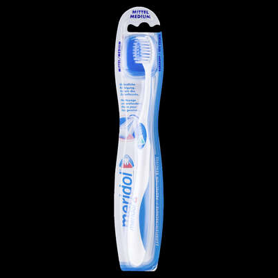 Sie sehen eine Packung meridol® Zahnbürste, medium, Produktbild: 01 meridol® Zahnbürste, medium, A-Nr.: 4033976 - 01