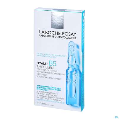 Sie sehen eine Packung La Roche Posay Gesichtspflege Hyalu B5 Ampullen 1,8ml 7st, Produktbild: 02 La Roche Posay Gesichtspflege Hyalu B5 Ampullen 1,8ml 7st, A-Nr.: 5381811 - 02