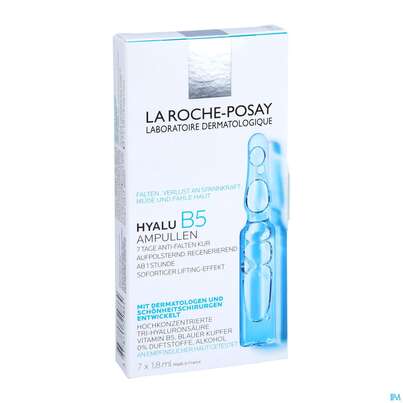 Sie sehen eine Packung La Roche Posay Gesichtspflege Hyalu B5 Ampullen 1,8ml 7st, Produktbild: 03 La Roche Posay Gesichtspflege Hyalu B5 Ampullen 1,8ml 7st, A-Nr.: 5381811 - 03