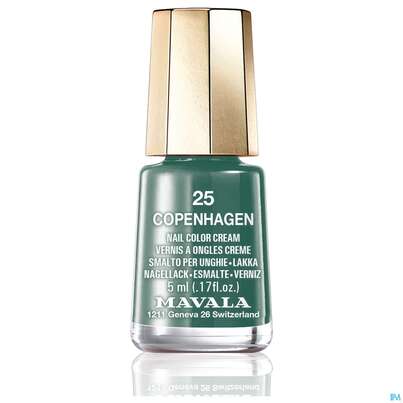Sie sehen eine Packung Mavala Nagellacke 25 Copenhagen 5ml, Produktbild: 01 Mavala Nagellacke 25 Copenhagen 5ml, A-Nr.: 4773437 - 01