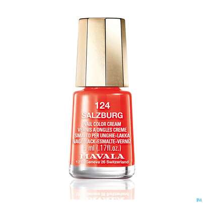 Sie sehen eine Packung Mavala Nagellacke 124 Salzburg 5ml, Produktbild: 01 Mavala Nagellacke 124 Salzburg 5ml, A-Nr.: 5379412 - 01