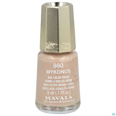 Sie sehen eine Packung Mavala Nagellacke 980 Mykonos 5ml, Produktbild: 01 Mavala Nagellacke 980 Mykonos 5ml, A-Nr.: 5066386 - 01
