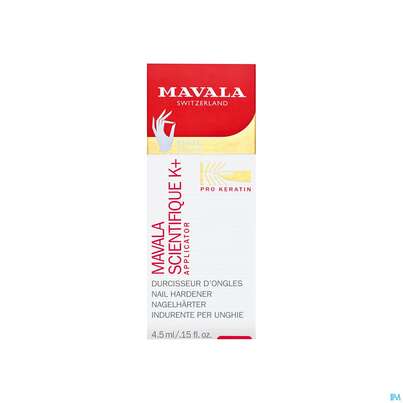 Sie sehen eine Packung Mavala Scientifique/k+ Applicator Nagelhaerter 4,5ml, Produktbild: 02 Mavala Scientifique/k+ Applicator Nagelhaerter 4,5ml, A-Nr.: 5419873 - 02