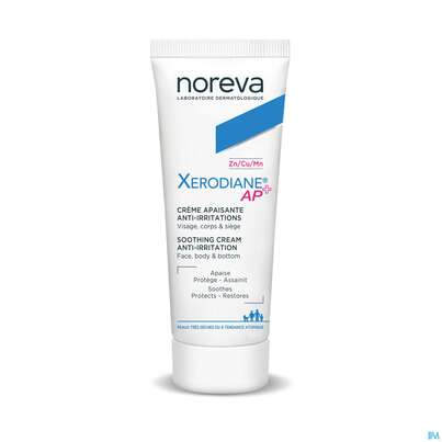 Sie sehen eine Packung Noreva Xerodiane Ap+ Reizmindernde Creme 40ml, Produktbild: 01 Noreva Xerodiane Ap+ Reizmindernde Creme 40ml, A-Nr.: 4606828 - 01