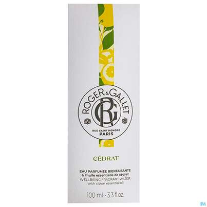 Sie sehen eine Packung Roger&gallet Cédrat Duftendes Wohlfühl-wasser 100ml, Produktbild: 03 Roger&gallet Cédrat Duftendes Wohlfühl-wasser 100ml, A-Nr.: 5668932 - 03