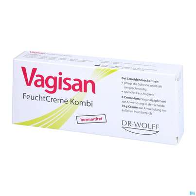 Sie sehen eine Packung Vagisan Kombi Feuchtcreme 10g +zaepfchen 8stk 1pk, Produktbild: 02 Vagisan Kombi Feuchtcreme 10g +zaepfchen 8stk 1pk, A-Nr.: 4089451 - 02