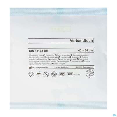 Sie sehen eine Packung Verbandtuecher Einzeln Steril So Pp-vlies 40x 60cm 1st, Produktbild: 02 Verbandtuecher Einzeln Steril So Pp-vlies 40x 60cm 1st, A-Nr.: 2956889 - 02