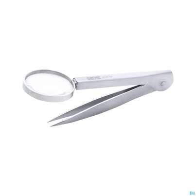 Sie sehen eine Packung Pinzetten Canal Rostfrei/splitter 12cm +4-fach Lupe 2098- 1st, Produktbild: 01 Pinzetten Canal Rostfrei/splitter 12cm +4-fach Lupe 2098- 1st, A-Nr.: 4786109 - 01