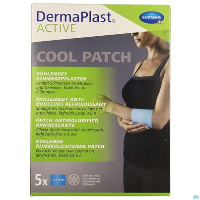 Sie sehen eine Packung Kalt/warm Therapie Dermaplast/active Cool Patch 10x14cm 5st, Produktbild: 01 Kalt/warm Therapie Dermaplast/active Cool Patch 10x14cm 5st, A-Nr.: 5132841 - 01