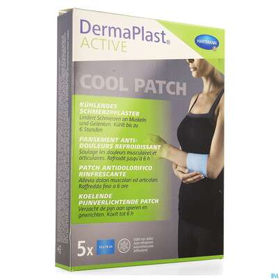 Sie sehen eine Packung Kalt/warm Therapie Dermaplast/active Cool Patch 10x14cm 5st, Produktbild: 02 Kalt/warm Therapie Dermaplast/active Cool Patch 10x14cm 5st, A-Nr.: 5132841 - 02