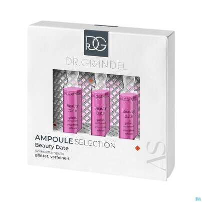 Sie sehen eine Packung Dr.grandel Professional Collection Ampulle 3x3ml Beauty Date 41666 9ml, Produktbild: 01 Dr.grandel Professional Collection Ampulle 3x3ml Beauty Date 41666 9ml, A-Nr.: 4792736 - 01