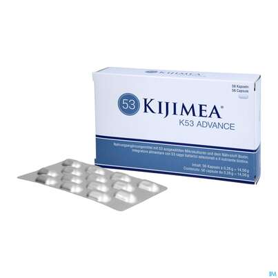 Sie sehen eine Packung Kijimea Kapseln K53/advance 56st, Produktbild: 04 Kijimea Kapseln K53/advance 56st, A-Nr.: 5718104 - 04