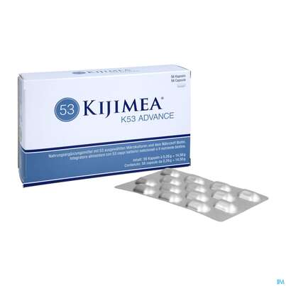 Sie sehen eine Packung Kijimea Kapseln K53/advance 56st, Produktbild: 05 Kijimea Kapseln K53/advance 56st, A-Nr.: 5718104 - 05