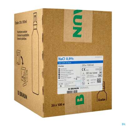 Nacl 0,9% Ecolav Topische Spuellösung 100ml 20st, A-Nr.: 3016740 - 02