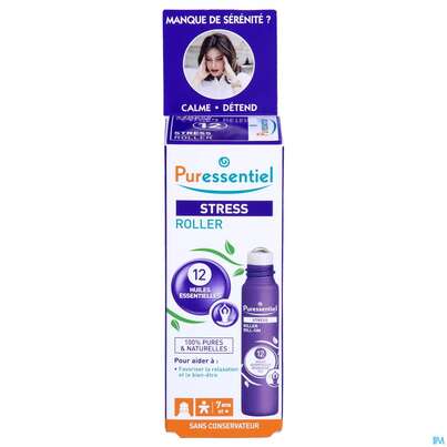 Sie sehen eine Packung Puressentiel Stress Roll On +12 Aetherischen Oelen 5ml, Produktbild: 01 Puressentiel Stress Roll On +12 Aetherischen Oelen 5ml, A-Nr.: 3831871 - 01