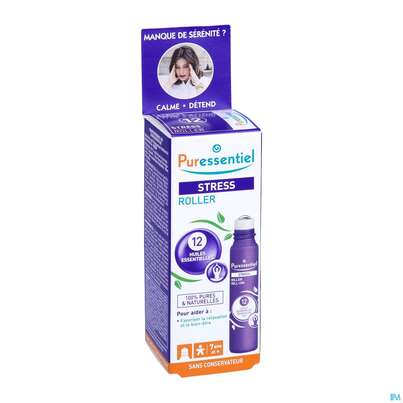 Sie sehen eine Packung Puressentiel Stress Roll On +12 Aetherischen Oelen 5ml, Produktbild: 03 Puressentiel Stress Roll On +12 Aetherischen Oelen 5ml, A-Nr.: 3831871 - 03