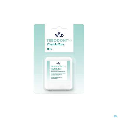 Sie sehen eine Packung Zahnseide Tebodont-f Stretchfloss 50m, Produktbild: 02 Zahnseide Tebodont-f Stretchfloss 50m, A-Nr.: 3090110 - 02