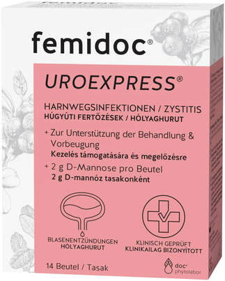 Sie sehen eine Packung femidoc® UROEXPRESS®, Produktbild: 01 femidoc® UROEXPRESS®, A-Nr.: 4604551 - 01