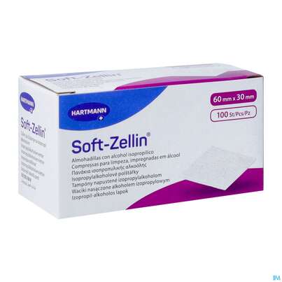 Sie sehen eine Packung Alkoholtupfer Soft-zellin 100st, Produktbild: 02 Alkoholtupfer Soft-zellin 100st, A-Nr.: 5769461 - 02