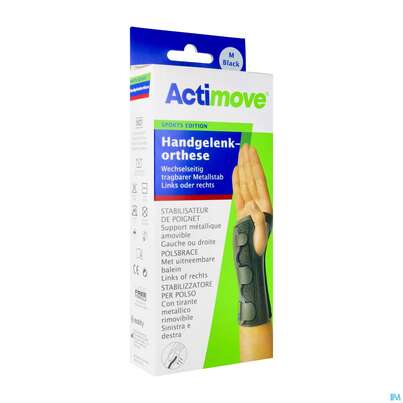 Sie sehen eine Packung Actimove Sport Handgelenkorthese Gr M 16-19cm 75729 1st, Produktbild: 02 Actimove Sport Handgelenkorthese Gr M 16-19cm 75729 1st, A-Nr.: 5263336 - 02