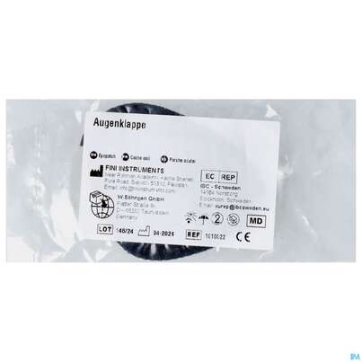 Sie sehen eine Packung Augenklappen -soehngen Schwarz 1st, Produktbild: 01 Augenklappen -soehngen Schwarz 1st, A-Nr.: 0916704 - 01