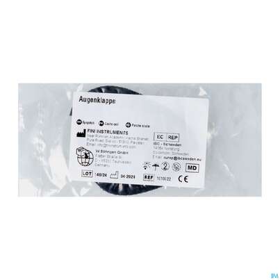 Sie sehen eine Packung Augenklappen -soehngen Schwarz 1st, Produktbild: 02 Augenklappen -soehngen Schwarz 1st, A-Nr.: 0916704 - 02