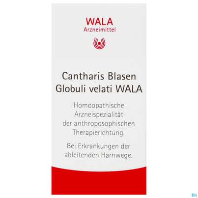 Sie sehen eine Packung Cantharis Blasen Wala Globuli Velati 20g, Produktbild: 01 Cantharis Blasen Wala Globuli Velati 20g, A-Nr.: 4975750 - 01