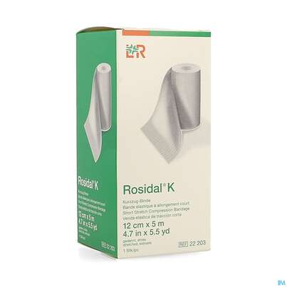 Sie sehen eine Packung Elastische Binden Rosidal Hautfarben Kraeftig 5mx 12cm 1st, Produktbild: 02 Elastische Binden Rosidal Hautfarben Kraeftig 5mx 12cm 1st, A-Nr.: 0472236 - 02
