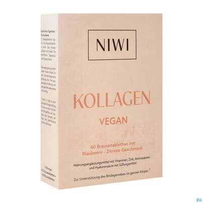 Sie sehen eine Packung Kollagen Brausetabl Niwi Vegan 60st, Produktbild: 02 Kollagen Brausetabl Niwi Vegan 60st, A-Nr.: 5868714 - 02