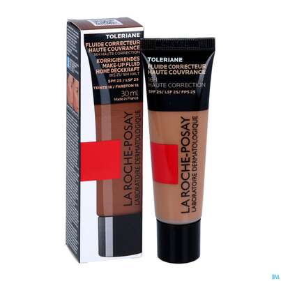 Sie sehen eine Packung La Roche Posay Toleriane Fluide Makeup 18 30ml, Produktbild: 05 La Roche Posay Toleriane Fluide Makeup 18 30ml, A-Nr.: 5710054 - 05